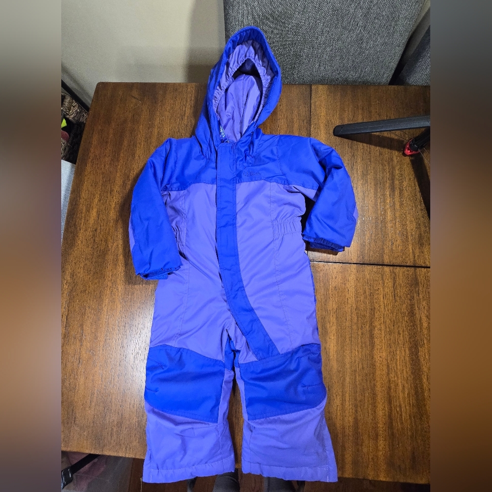 L.L. Bean Purple Snowsuit with Hood 2T